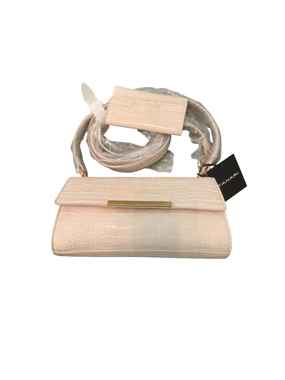 NWT Tahari Cream Crossbody and Change Purse Spring Natural